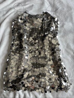 Only Silver Sequin Mini Dress